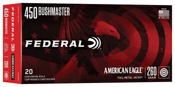 American Eagle Rifle, 450 Bushmaster, 260 Grain, Full Metal Jacket Round Nose, 2040 fps